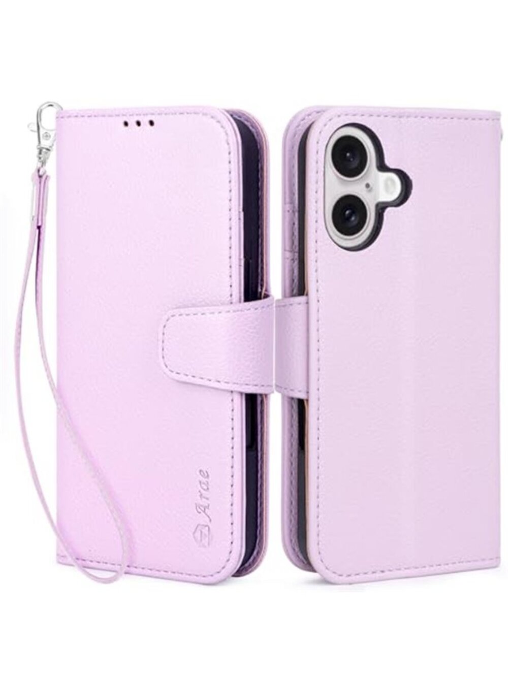 Compatible with iPhone 16 Case Wallet with Card Holder Wristlet Strap